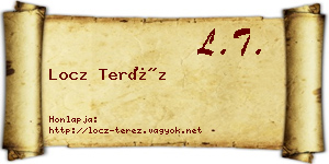 Locz Teréz névjegykártya